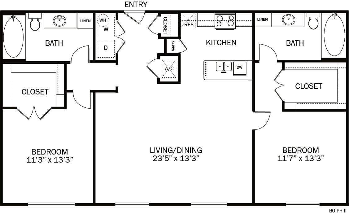 Floor plan layout diagram for 2D